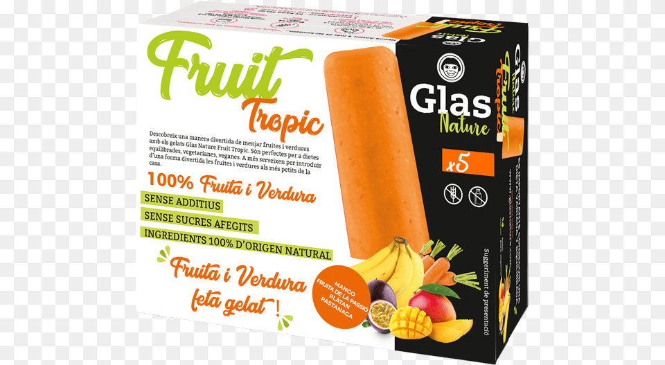 Tropic Frutas Y Verduras Naturales Gelat Bonpreu Glas Nature, Advertisement, Poster, Banana, Produce Png Image