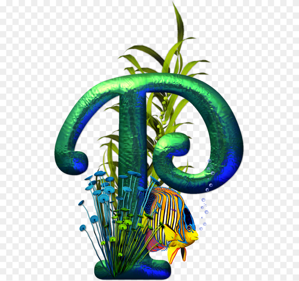 Tropical Alphabet Fish Art, Graphics, Modern Art, Plant Free Transparent Png