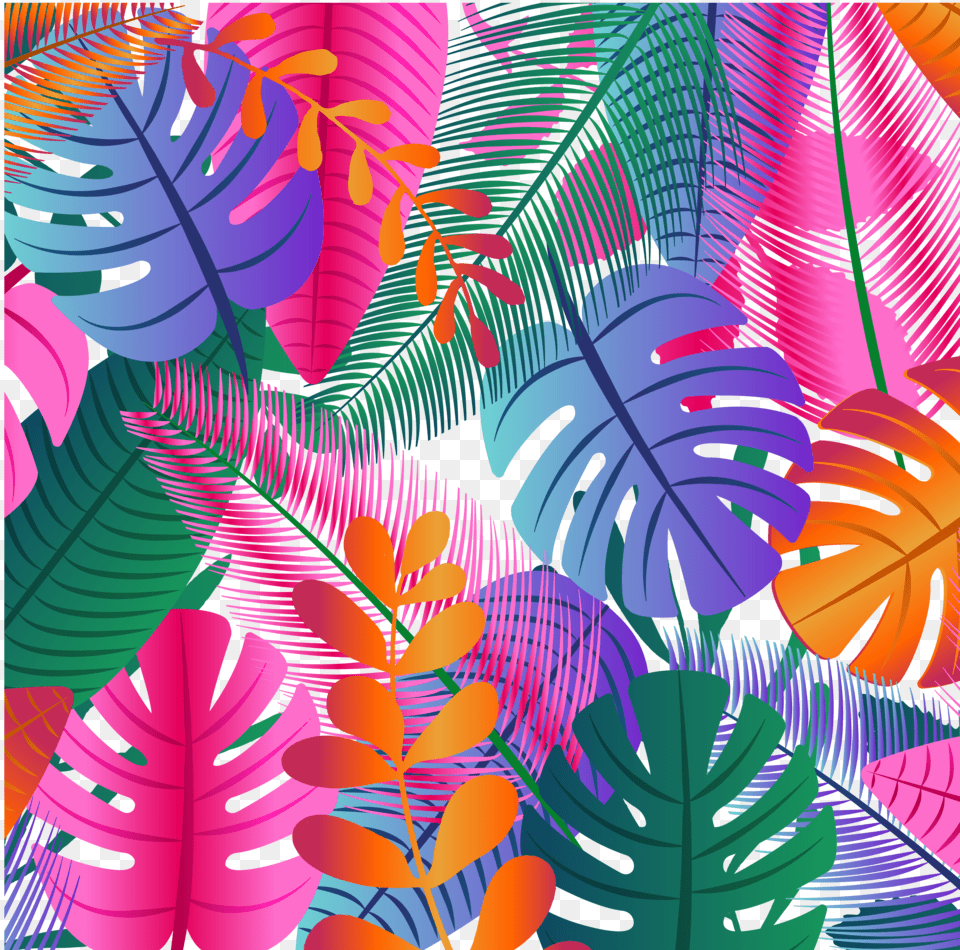 Tropical Background Illustration, Art, Graphics, Pattern, Leaf Free Transparent Png