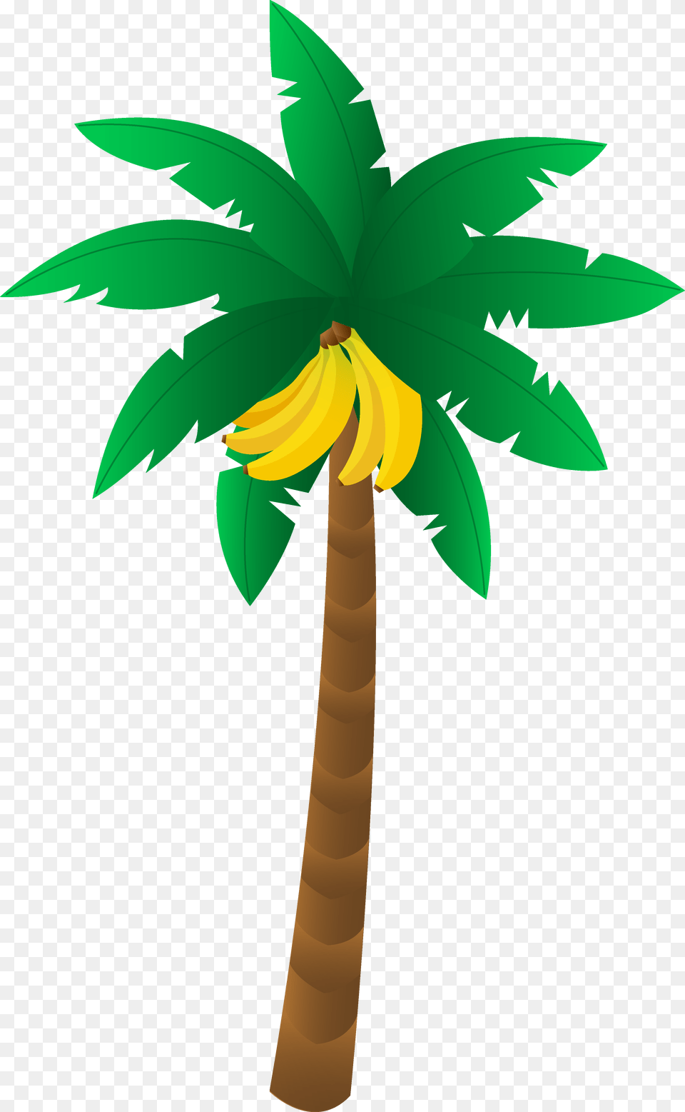 Tropical Banana Tree Banana Tree Clip Art, Palm Tree, Plant, Leaf, Cross Free Png Download