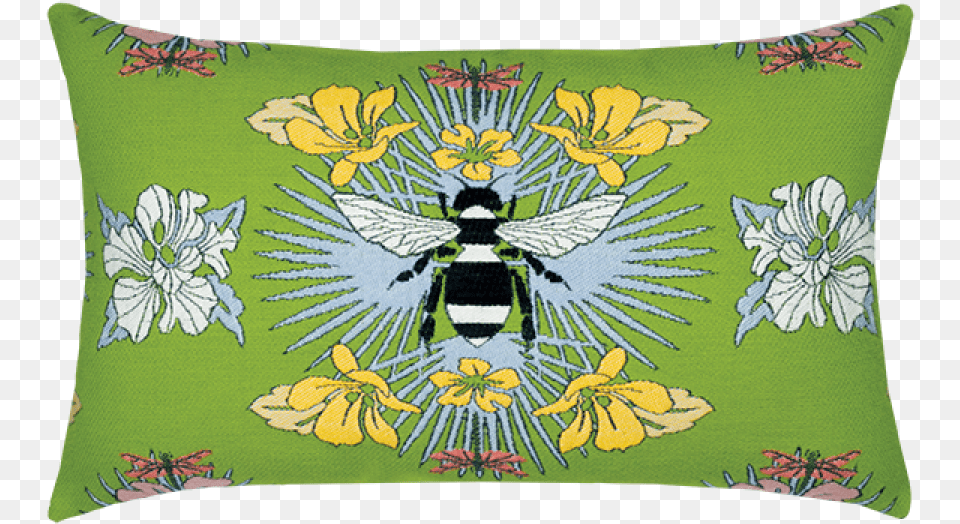 Tropical Bee Spring Lumbar Pillow, Cushion, Home Decor, Animal, Invertebrate Free Png
