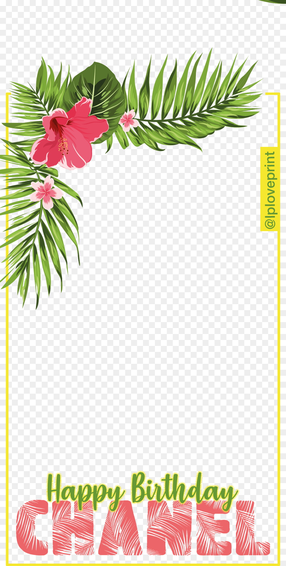 Tropical Border Corner Tropical Flower Border Clipart, Mail, Envelope, Greeting Card, Pattern Free Png Download
