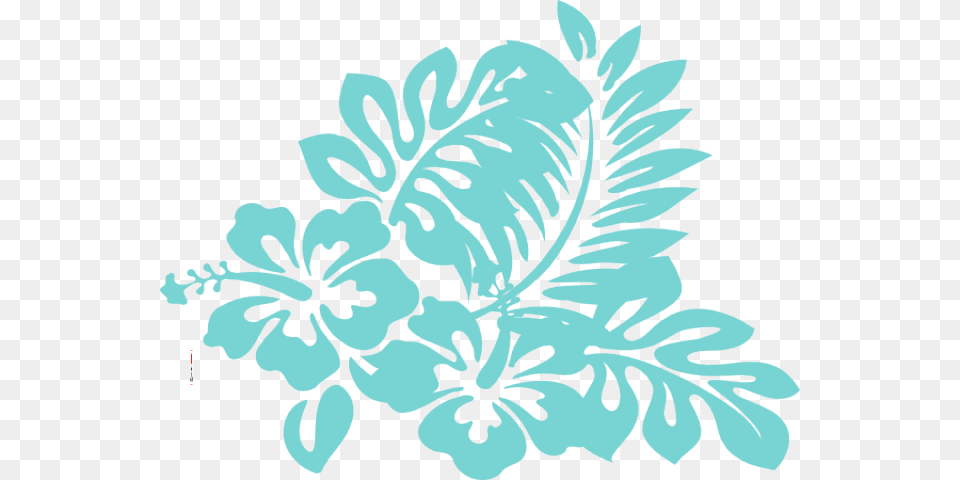 Tropical Clipart Blue Green Flower Hawaiian Flower Throw Blanket, Art, Graphics, Leaf, Plant Free Png Download