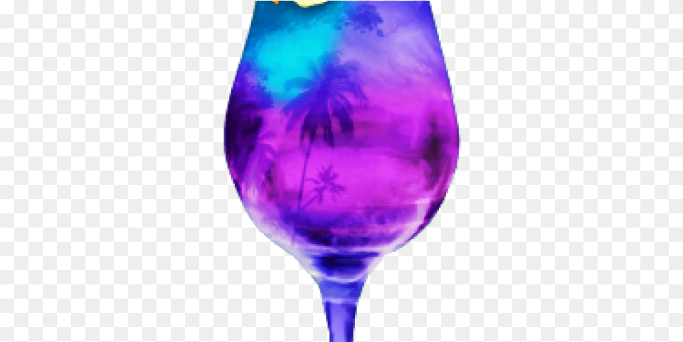 Tropical Cocktail Cliparts Wine Glass, Purple, Goblet, Person Free Png Download