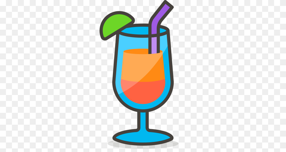 Tropical Drink Icon Of Vector Emoji, Alcohol, Beverage, Cocktail, Juice Free Png Download