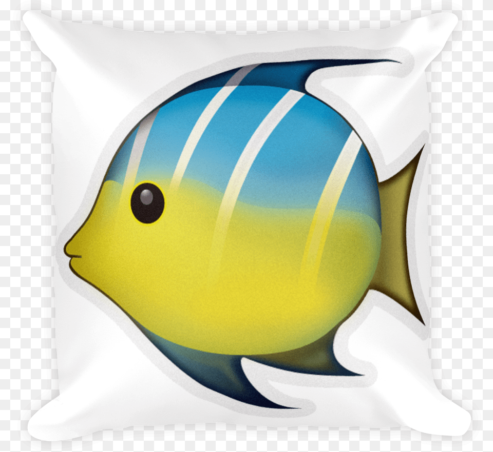 Tropical Fish Emoji Emojipedia Emoji De Pez De Whatsapp, Cushion, Home Decor, Animal, Bird Free Transparent Png