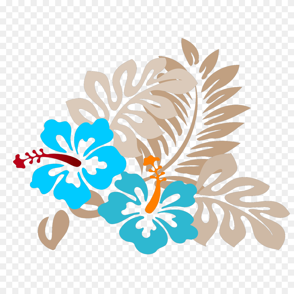 Tropical Flower Svg Clip Art For Hibiscus Clip Art, Plant, Pattern, Floral Design, Graphics Free Png