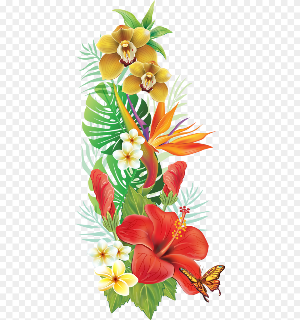 Tropical Flower Tattoos Hawaiian Flowers, Art, Floral Design, Flower Arrangement, Flower Bouquet Png Image