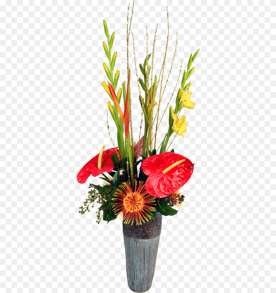 Tropical Flower Vase Bouquet, Flower Arrangement, Flower Bouquet, Ikebana, Plant Free Png Download