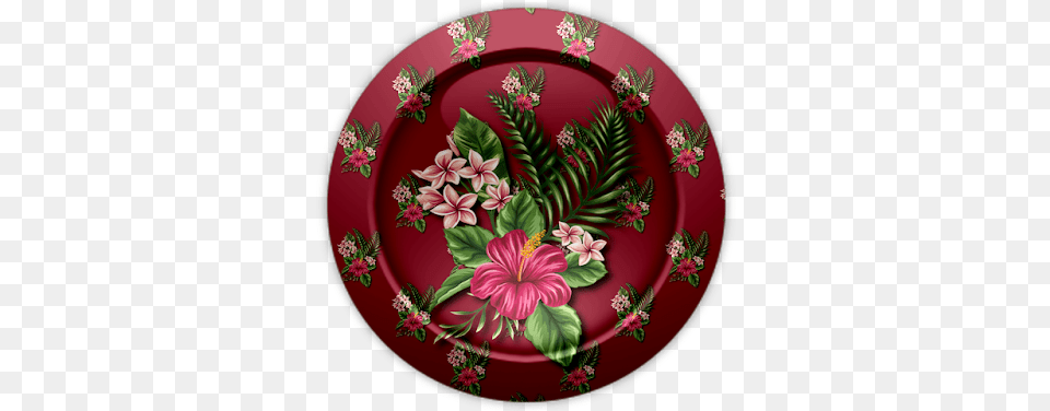 Tropical Flowers Hawaii Alphabet Serving Tray, Art, Porcelain, Platter, Meal Free Transparent Png