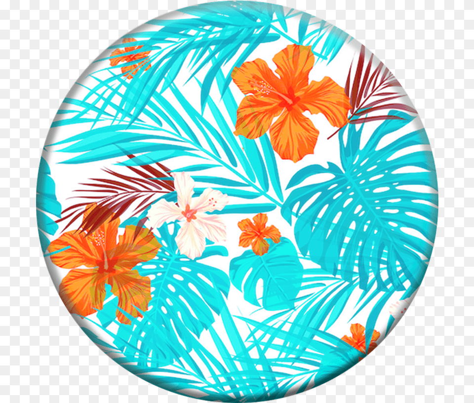 Tropical Hibiscus Popsocket, Flower, Plant Png