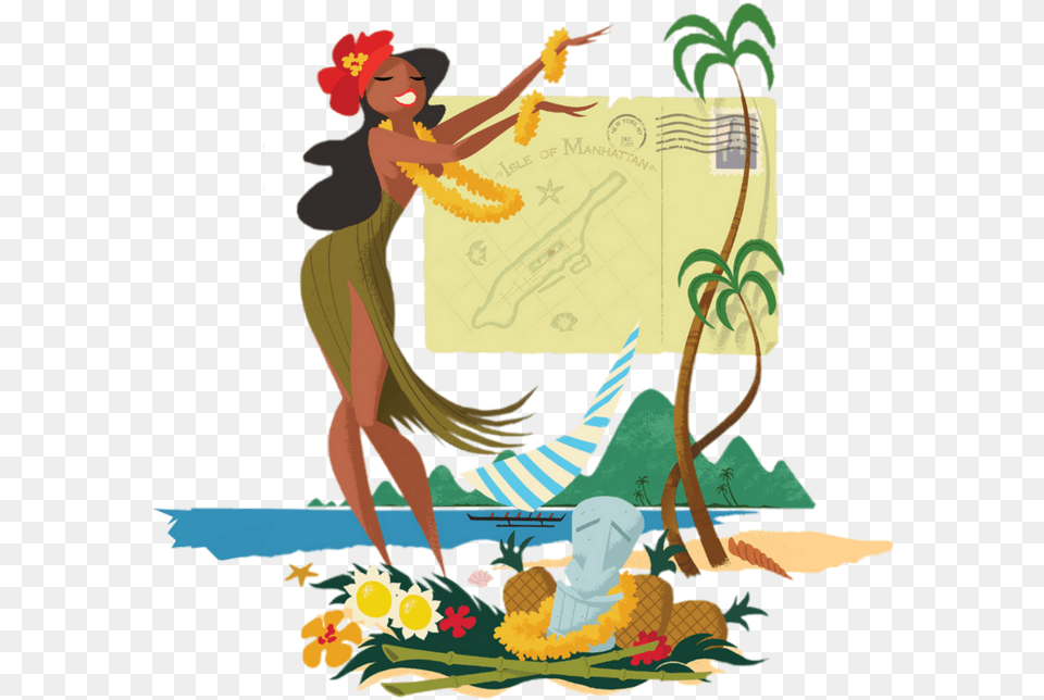 Tropical Hula Dance Hawaiian Illustration, Adult, Female, Person, Woman Free Transparent Png