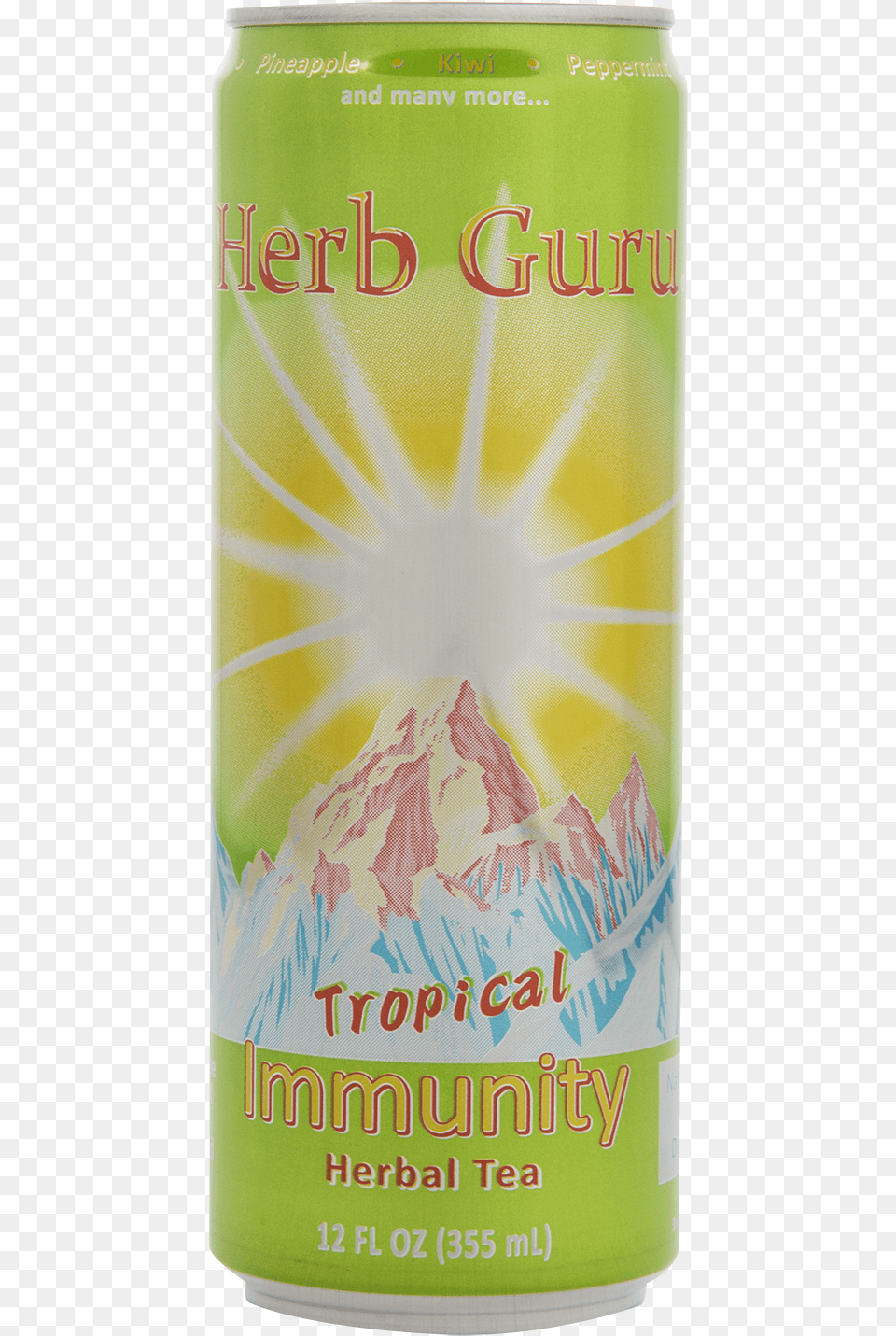 Tropical Immunity Herbal Tea Caffeinated Drink, Can, Tin Free Png