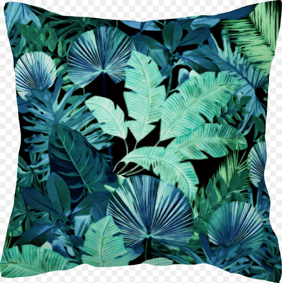 Tropical Leaf Dark Cushion, Home Decor, Pillow, Plant, Vegetation Free Png