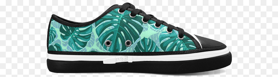 Tropical Leaf Monstera Plant Pattern Women S Canvas Shoes With Leaf Design, Clothing, Footwear, Shoe, Sneaker Free Png