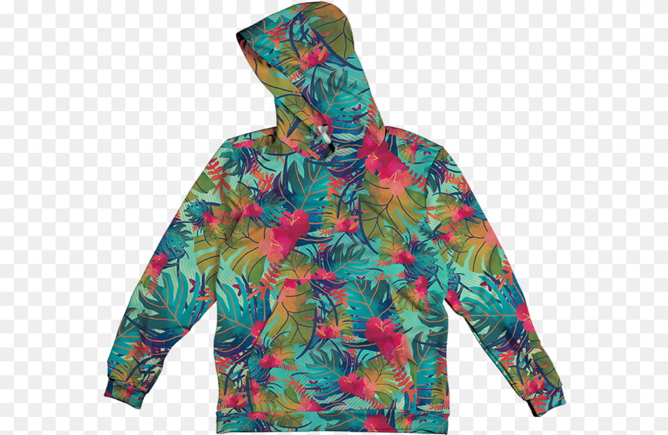 Tropical Leaves 100 Polyester Hoodie Tropical Dot Grid Journal Volume 7 Barcelona, Clothing, Coat, Jacket, Knitwear Png Image