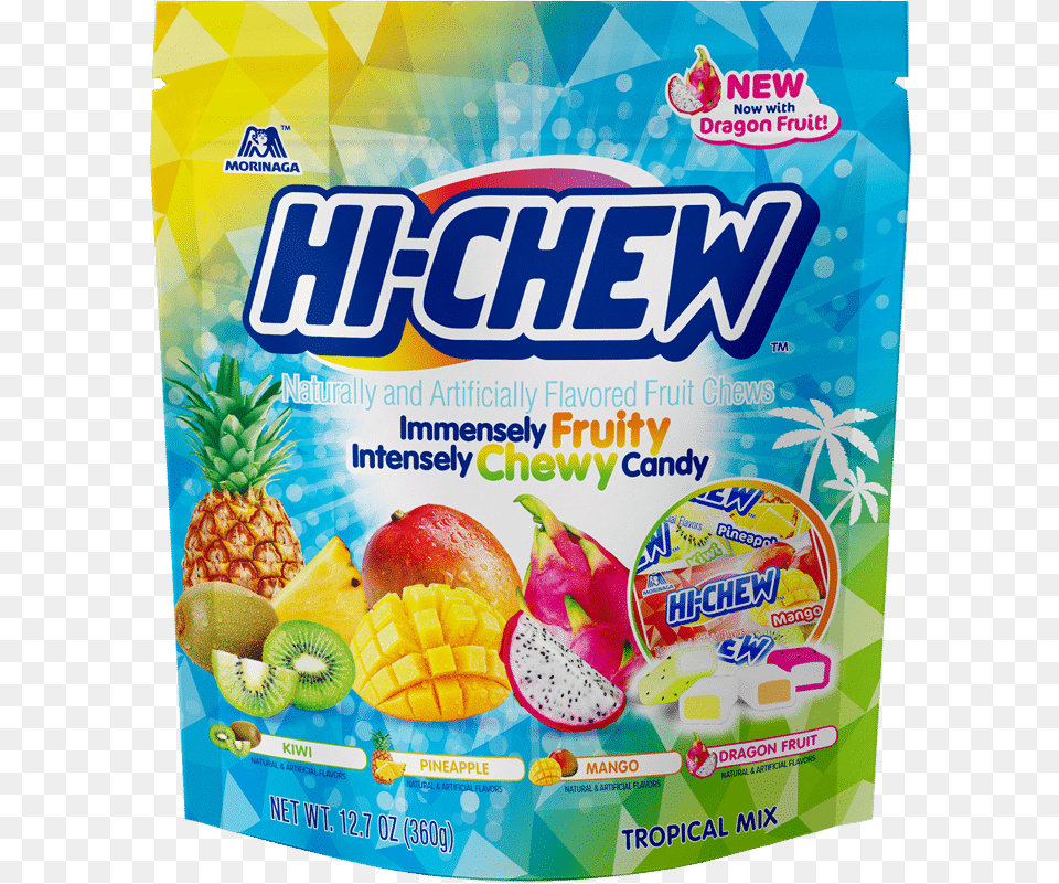 Tropical Mix Stand Up Pouch Hi Chew, Food, Fruit, Pineapple, Plant Png