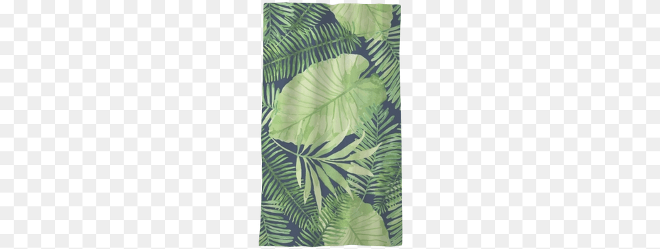 Tropical Seamless Pattern With Leaves Leaves Watercolor Background, Fern, Plant, Outdoors, Nature Png