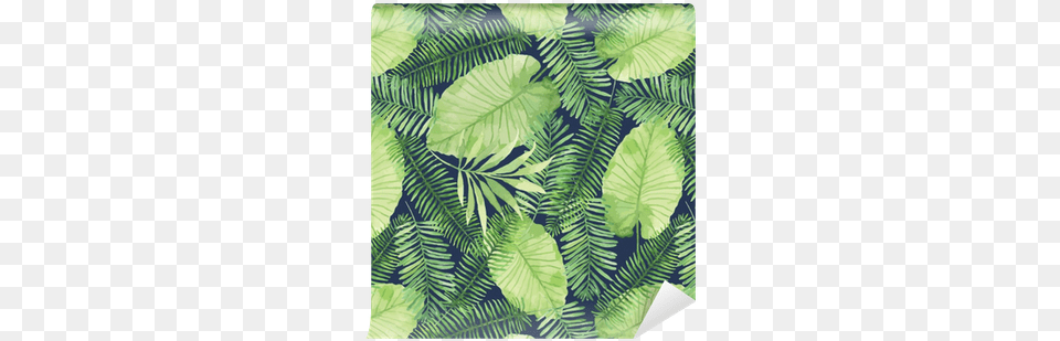 Tropical Seamless Pattern With Leaves Leaves Watercolor Background, Fern, Leaf, Plant, Vegetation Png