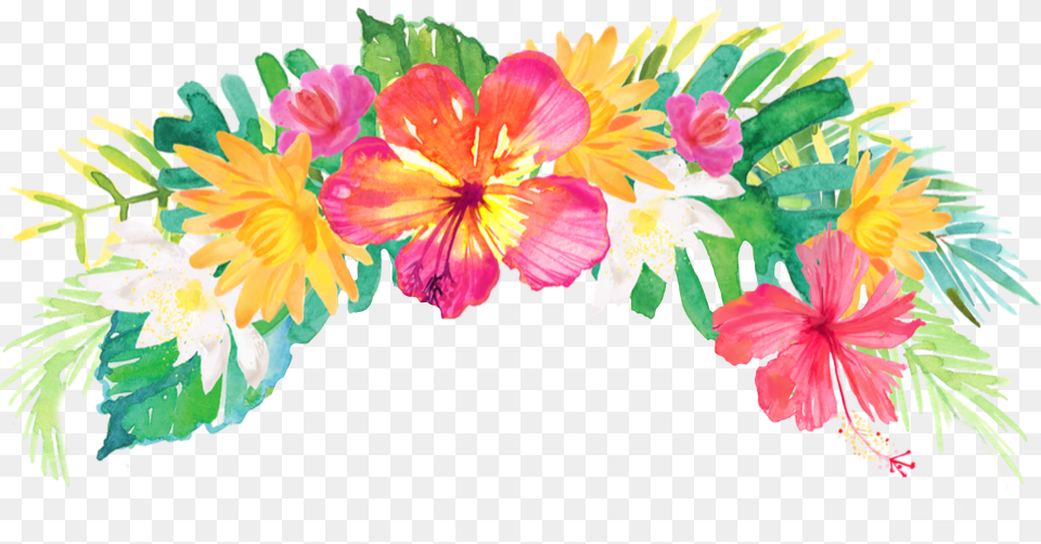 Tropical Summer Palm Flowers Flowercrown Headband Stick Tropical Flower Crown, Plant, Flower Arrangement, Accessories, Flower Bouquet Free Png