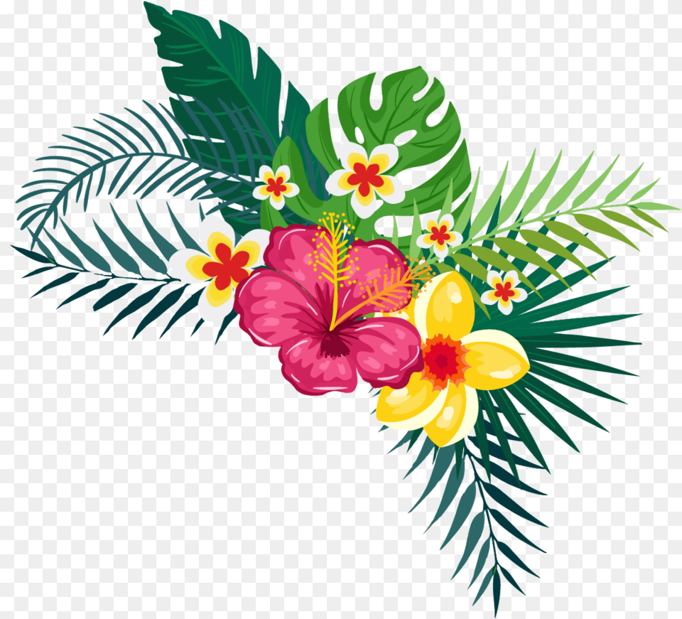 Tropical Summertime Summerfun Palm Tree Palmera Watercolor Flower Background Hd, Art, Floral Design, Graphics, Pattern Png