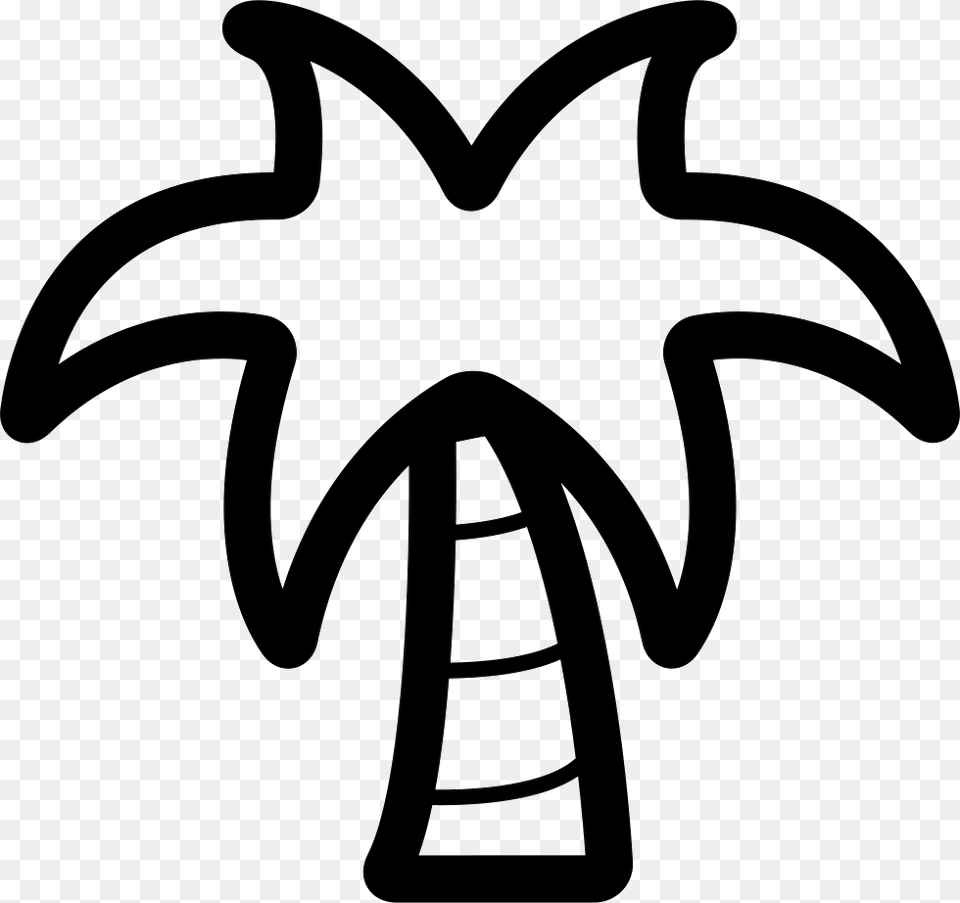 Tropical Tree Ikonki Palma, Stencil, Symbol, Bow, Weapon Png Image