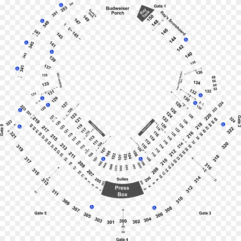 Tropicana Field Seating Chart Section, Cad Diagram, Diagram, Chess, Game Free Png