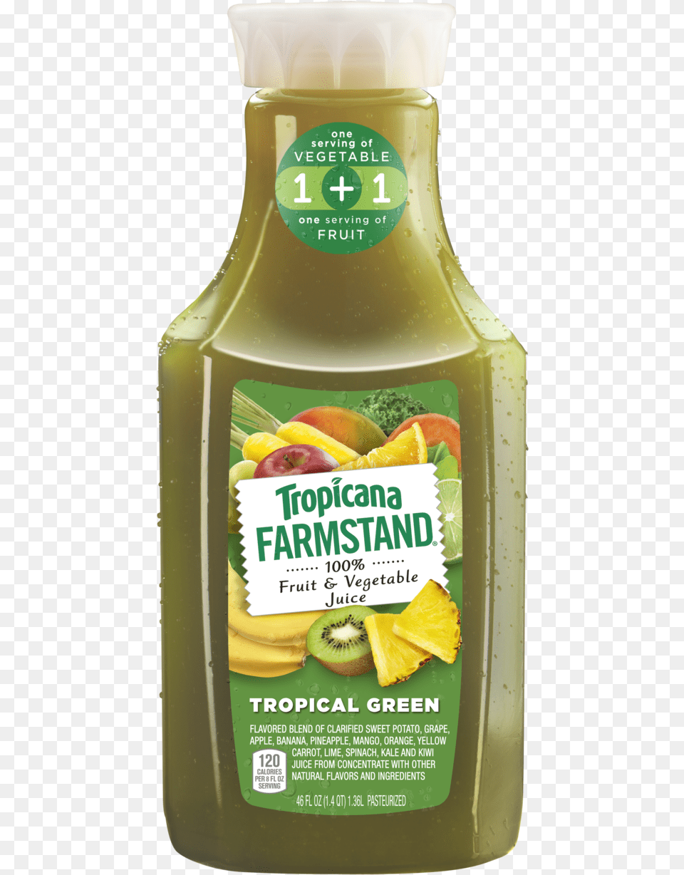 Tropicana Green Bottle Tropicana Farmstand Juice, Food, Ketchup, Beverage Free Transparent Png