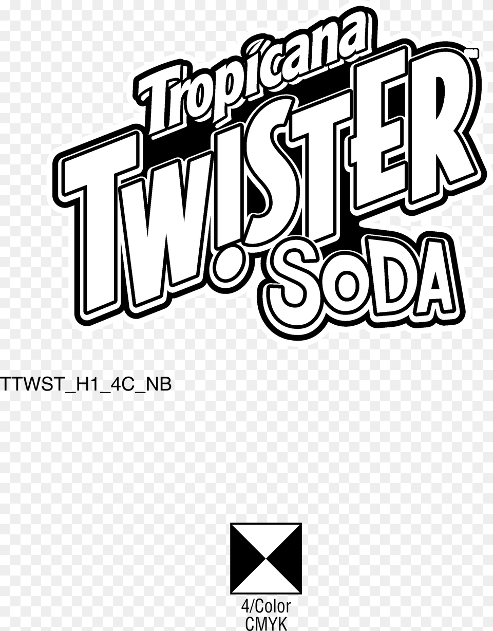 Tropicana Twister Soda Logo Black And White Tropicana Twister Soda, Dynamite, Weapon, Text Png Image