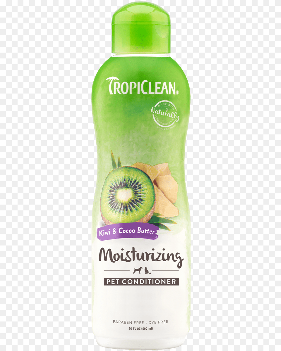 Tropiclean Kiwi And Cocoa Butter Moisturizing Conditioner Tropiclean Dog Shampoo, Fruit, Bottle, Produce, Plant Free Png