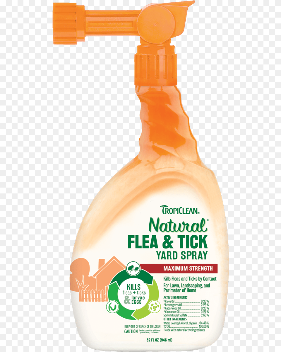 Tropiclean Natural Flea And Tick Spray, Bottle, Lotion, Cleaning, Person Free Png Download