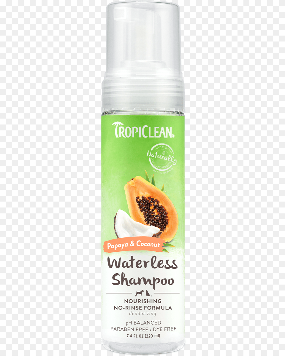 Tropiclean Papaya And Coconut Nourishing No Rinse Waterless Bottle, Food, Fruit, Plant, Produce Png Image