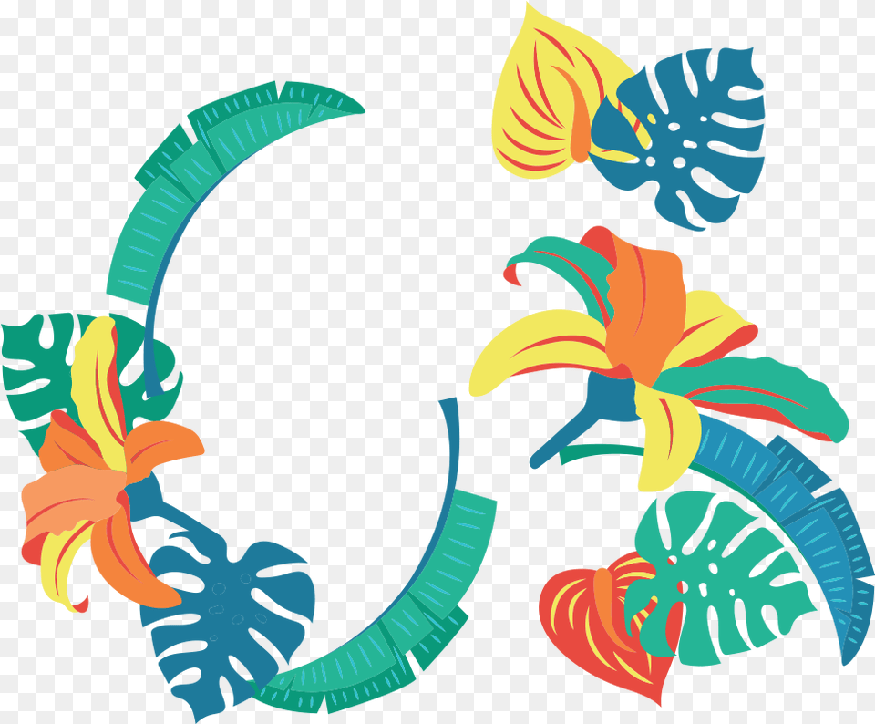 Tropics Leaf Graphic Design Clip Art, Graphics, Flower, Plant, Pattern Png Image