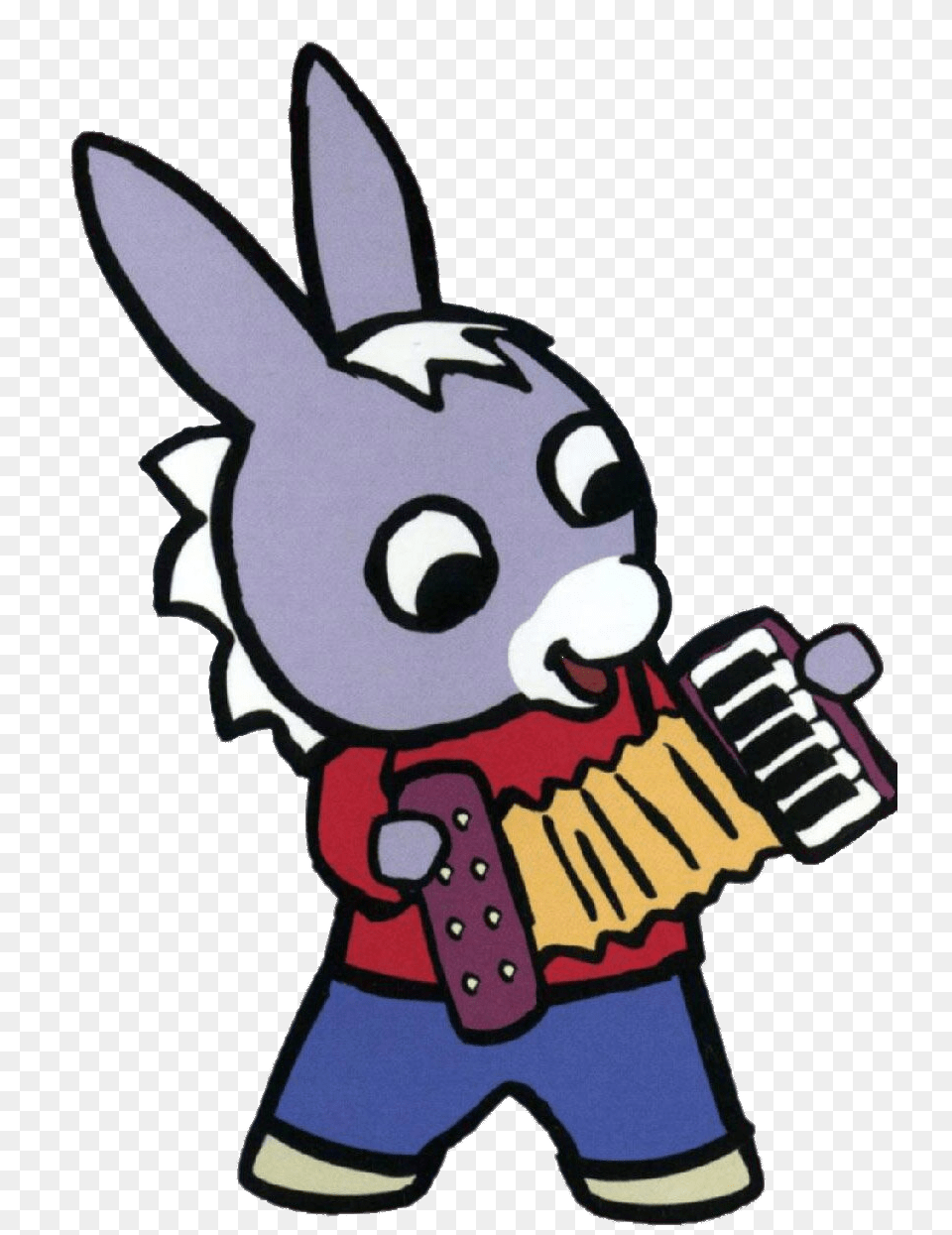 Trotro Playing The Accordion, Animal, Bird, Cartoon, Penguin Free Png Download