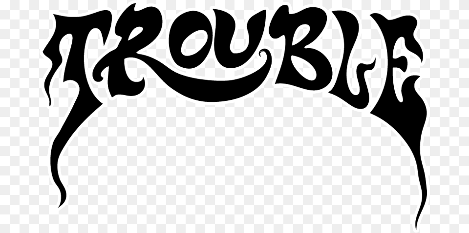 Trouble, Calligraphy, Handwriting, Stencil, Text Free Png
