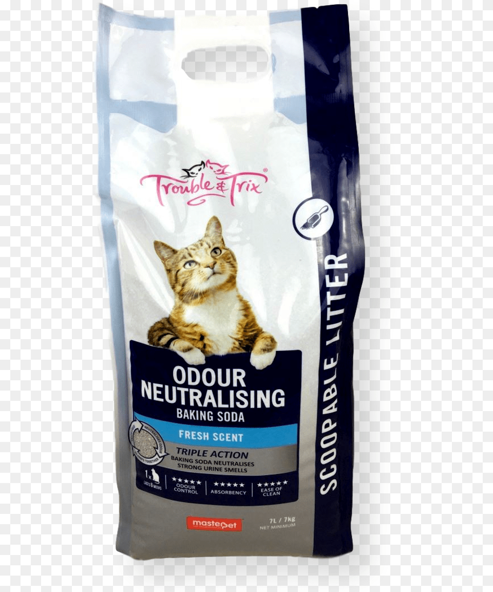 Trouble Amp Trix Baking Soda Cat Litter, Bag, Plastic, Animal, Mammal Png