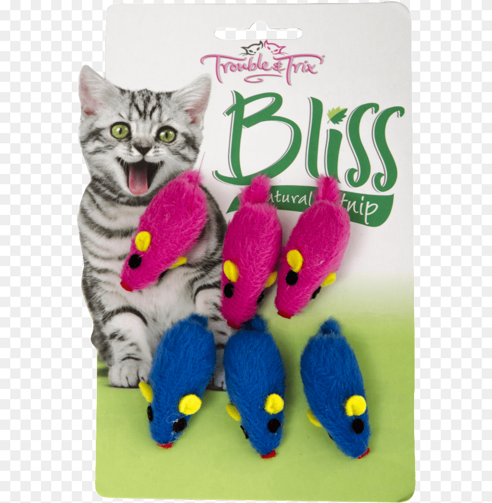 Trouble And Trix Bliss Mice 6 Pk, Plush, Toy, Animal, Cat Png Image