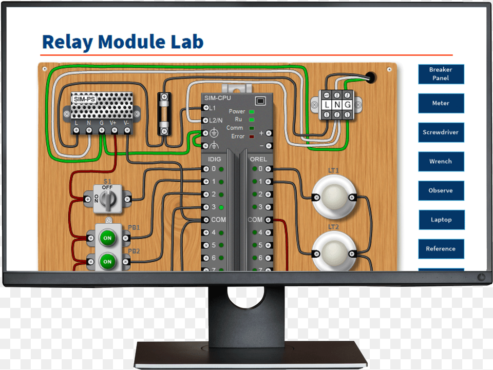 Troubleshooting Plc Circuits Programmable Logic Control Simulator, Computer Hardware, Electronics, Hardware, Monitor Free Png