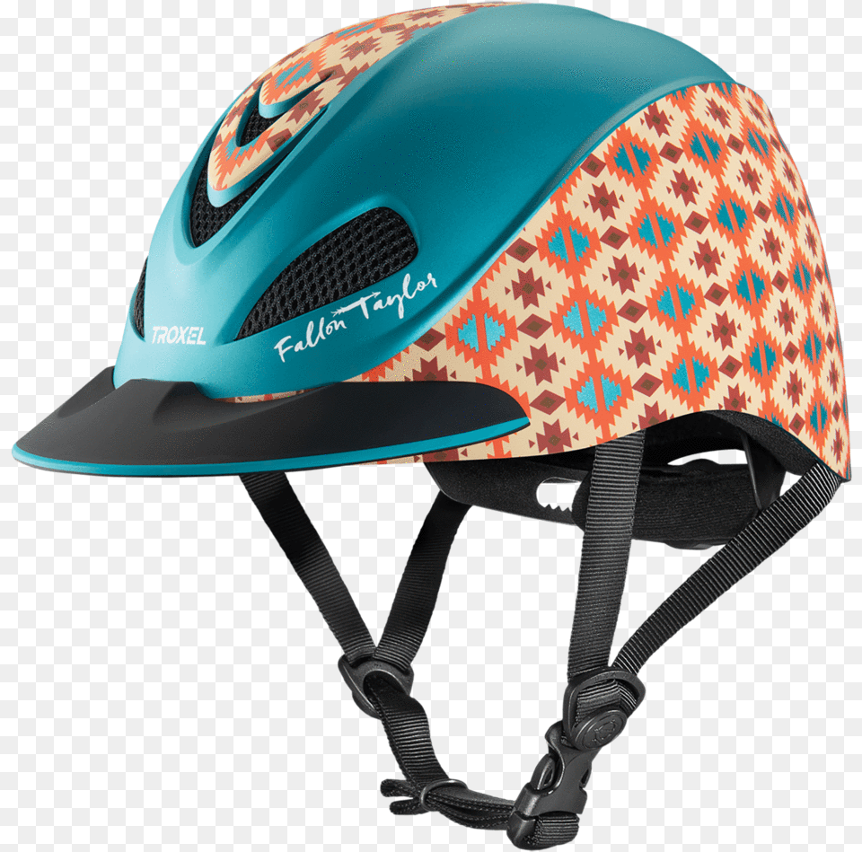 Troxel Fallon Taylor Teal Aztec Helmet Fallon Taylor Helmet, Clothing, Crash Helmet, Hardhat Free Png Download