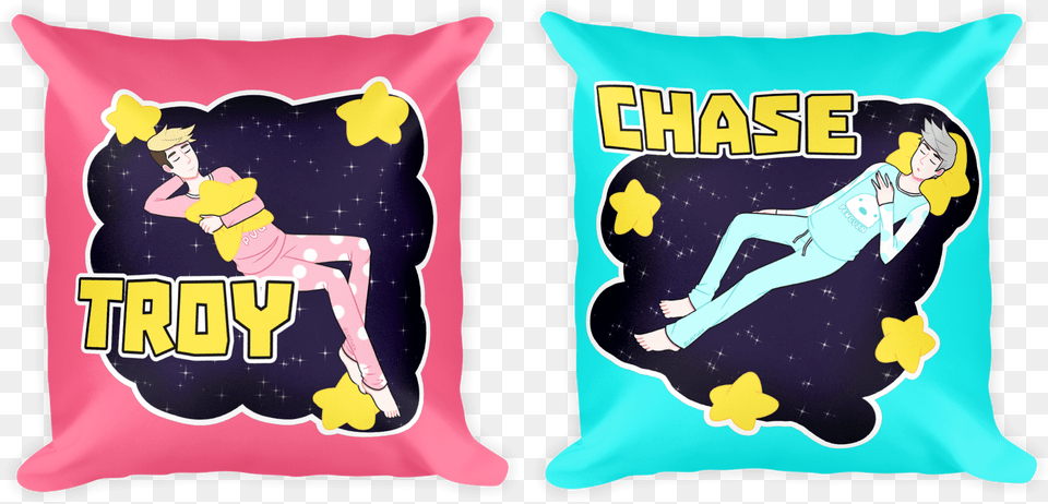 Troy And Chase, Pillow, Cushion, Home Decor, Person Free Png