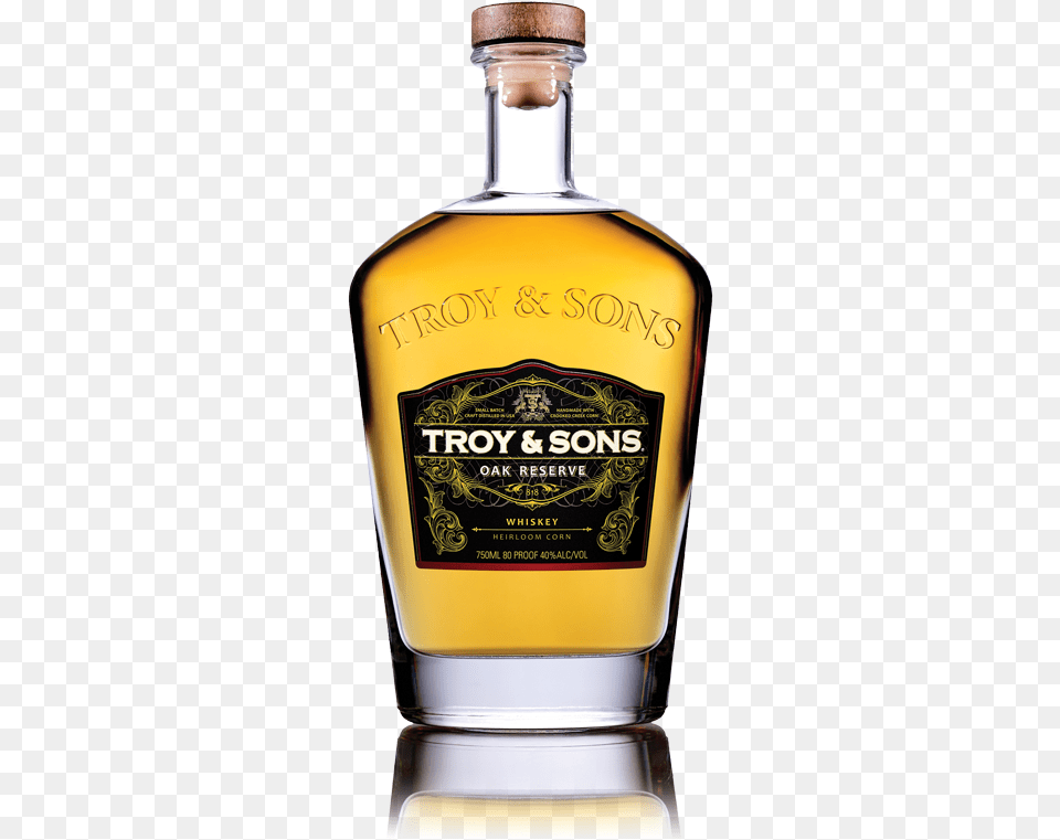 Troy And Sons Oak Reserve Troy Amp Sons Whisky, Alcohol, Beverage, Liquor, Bottle Free Png