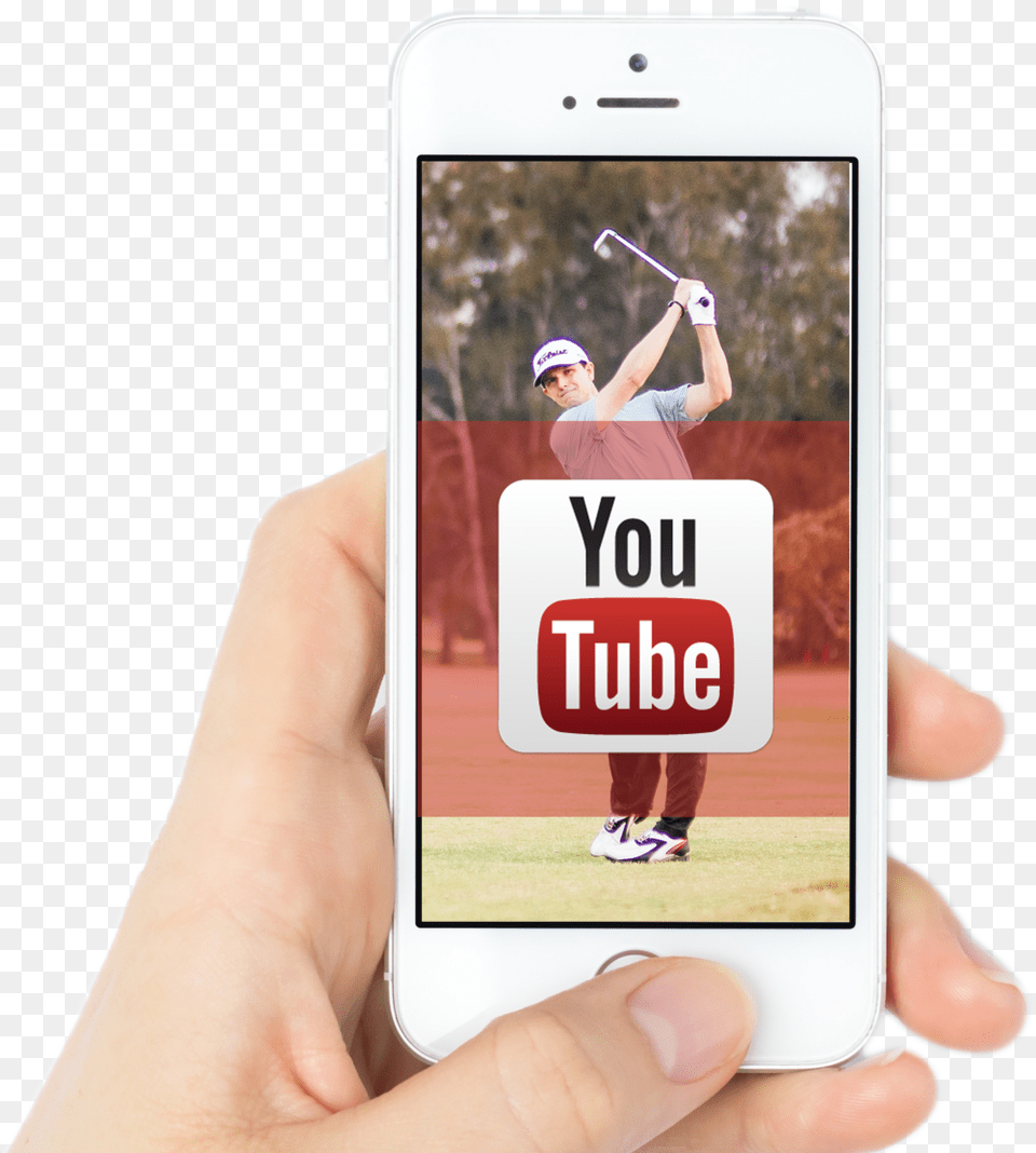 Troy Golf Youtube Iphone Youtube, Electronics, Phone, Mobile Phone, Person Free Png