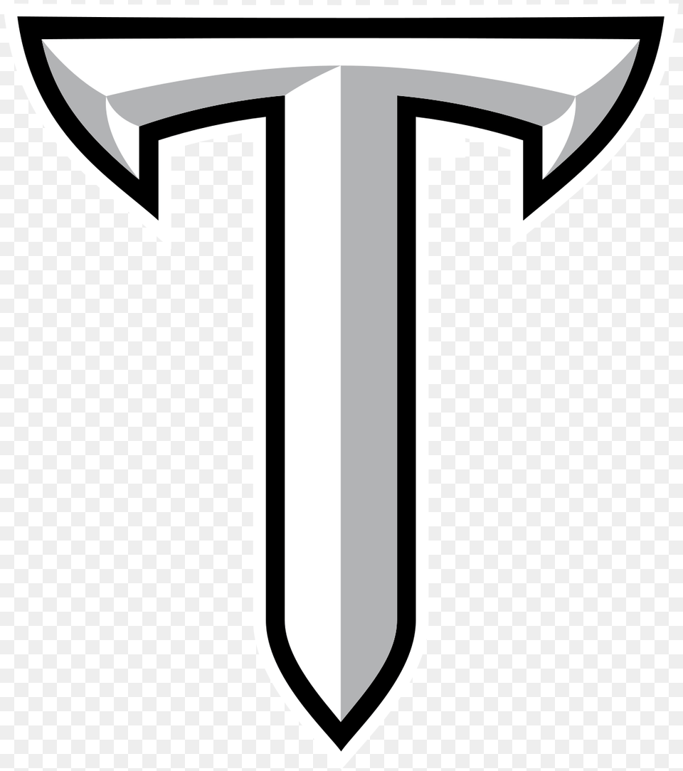 Troy Rattles Off Third Stright Victory Outlast Ulm, Sword, Weapon, Stencil, Cross Free Transparent Png