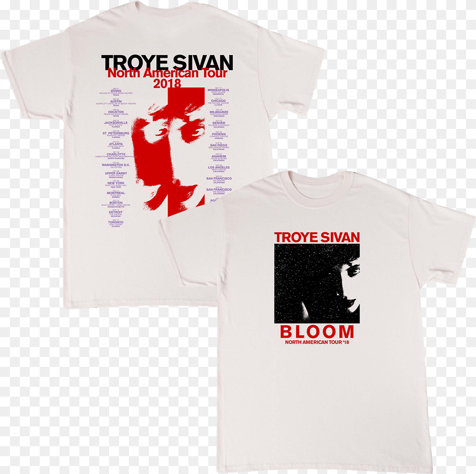 Troye Sivan World Tour Shirt, Clothing, T-shirt, Person Free Png