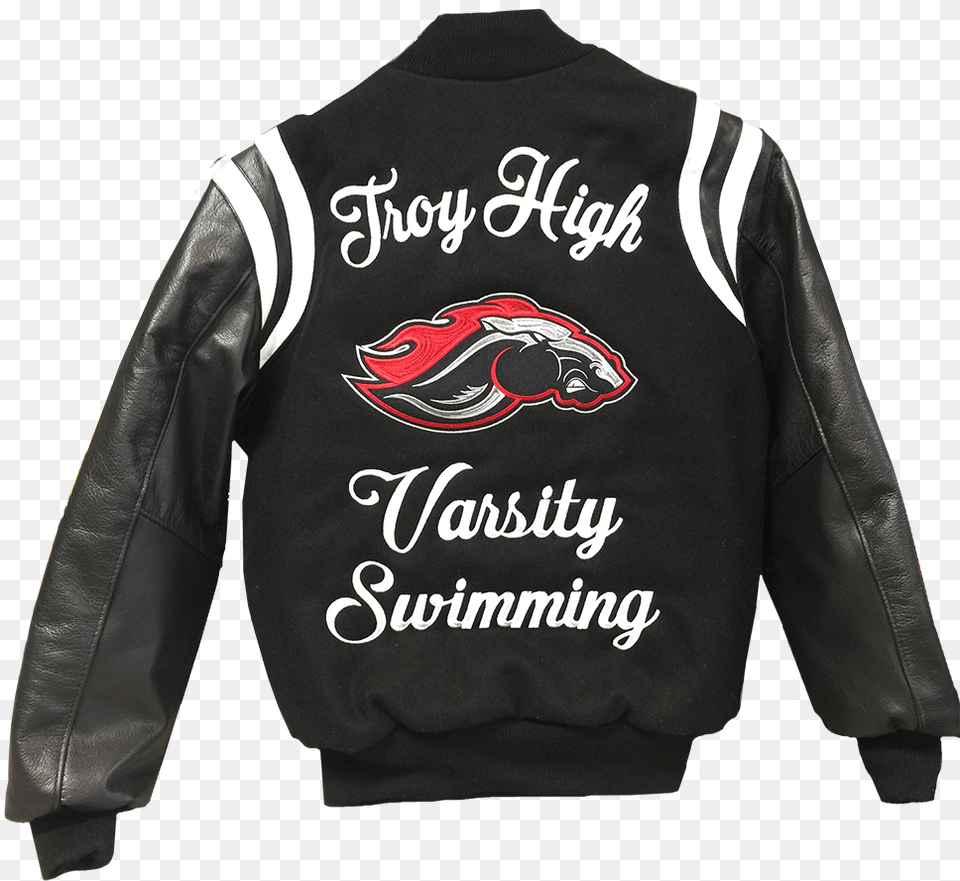 Troyhighback Swimming 2 Leather Jacket, Clothing, Coat, Leather Jacket Free Png Download