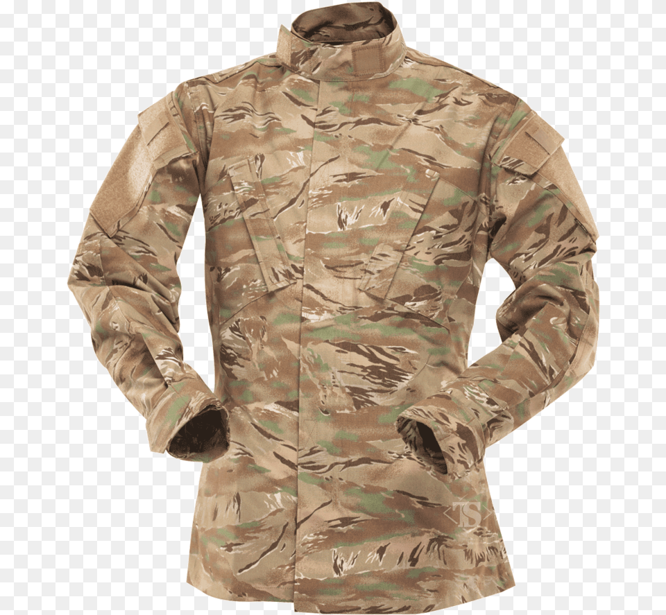 Tru Shirt All Terrain Tiger Stripe All Terrain Tiger Stripe, Clothing, Coat, Military Uniform, Military Png Image