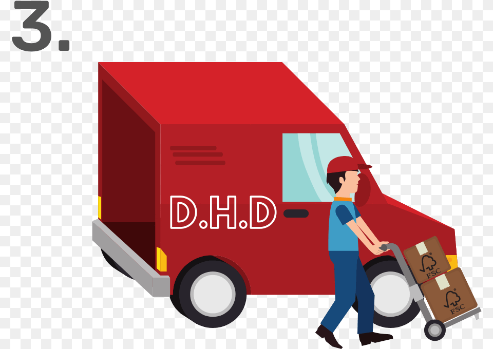 Truck, Package Delivery, Box, Cardboard, Carton Png Image