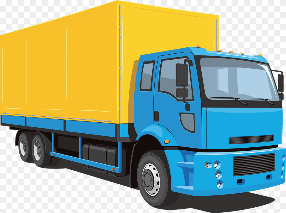 Truck Background Truck, Trailer Truck, Transportation, Vehicle, Moving Van Png Image