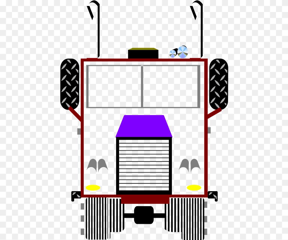 Truck Big Rig Clipart Semi Trailer Truck, Bus Stop, Outdoors, Gas Pump, Machine Free Transparent Png