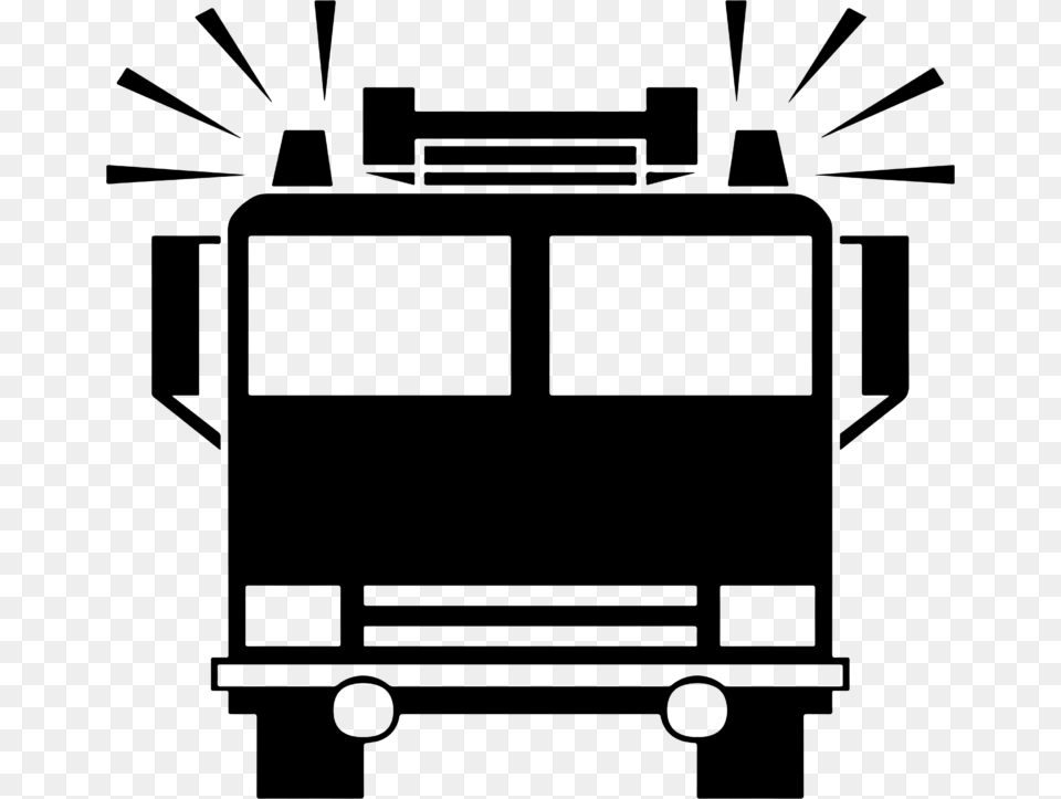 Truck Black And White Fire Truck Clipart Black, Gray Free Png Download
